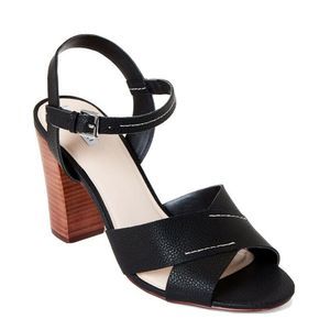 Tahari l Black Leather Ankle Heel